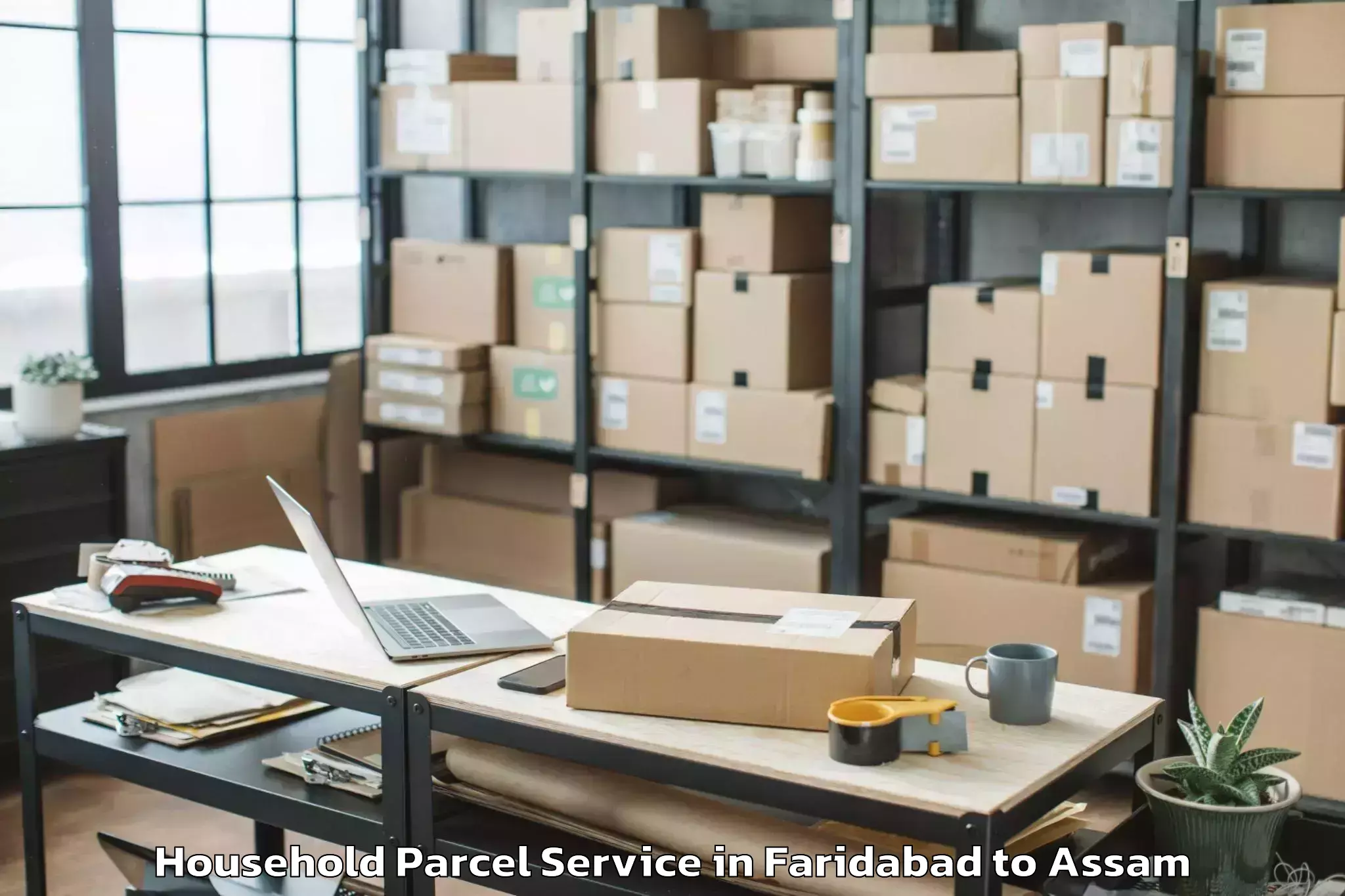 Faridabad to Lalapur Hailakandi Household Parcel Booking